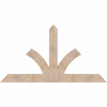Ekena Millwork Richland Smooth Timber Gable Bracket, Douglas Fir, 72"W x 39"H x 3 1/2"D x 5 1/2"F, 13/12 Pitch GBW072X39X0406RIC00SDF